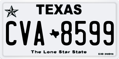 TX license plate CVA8599