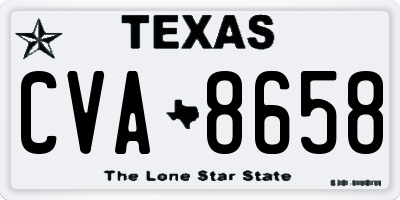 TX license plate CVA8658
