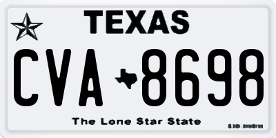 TX license plate CVA8698