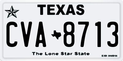 TX license plate CVA8713