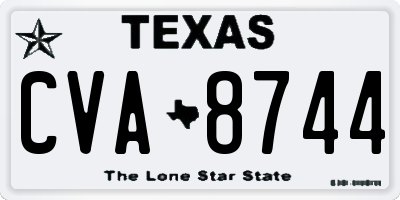 TX license plate CVA8744
