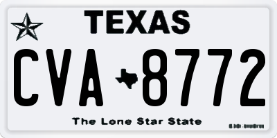 TX license plate CVA8772