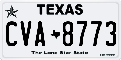 TX license plate CVA8773