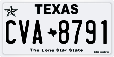 TX license plate CVA8791