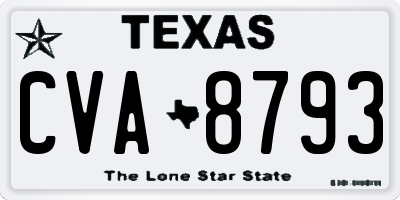 TX license plate CVA8793