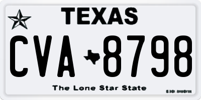 TX license plate CVA8798