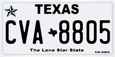 TX license plate CVA8805