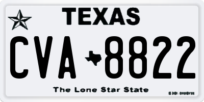 TX license plate CVA8822