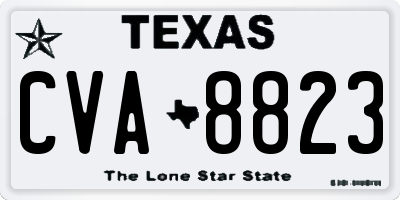 TX license plate CVA8823