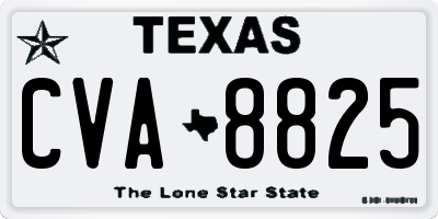 TX license plate CVA8825