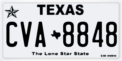 TX license plate CVA8848