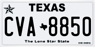 TX license plate CVA8850
