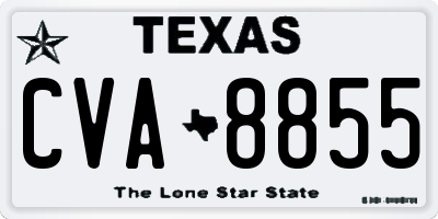 TX license plate CVA8855