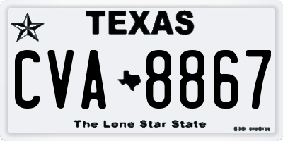 TX license plate CVA8867