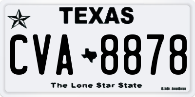 TX license plate CVA8878