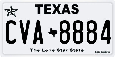 TX license plate CVA8884