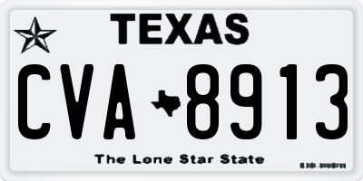 TX license plate CVA8913