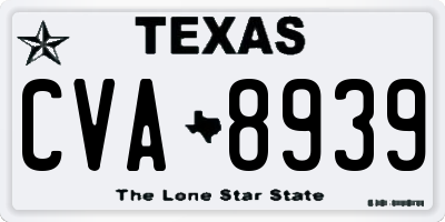 TX license plate CVA8939