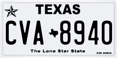 TX license plate CVA8940