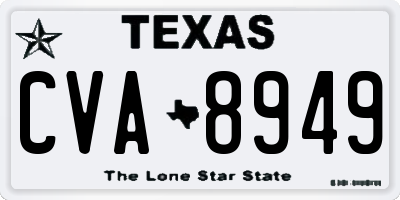TX license plate CVA8949