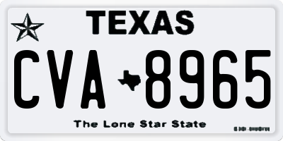 TX license plate CVA8965
