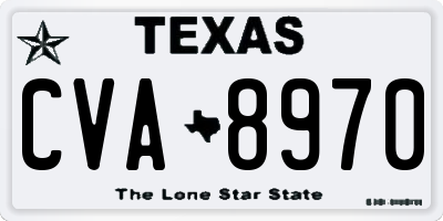 TX license plate CVA8970
