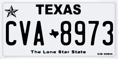 TX license plate CVA8973