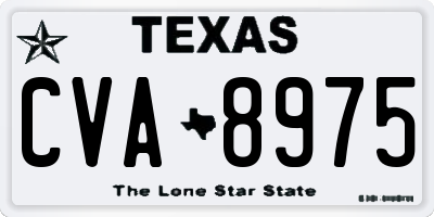 TX license plate CVA8975