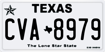 TX license plate CVA8979