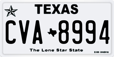 TX license plate CVA8994
