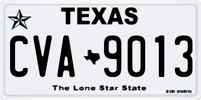 TX license plate CVA9013