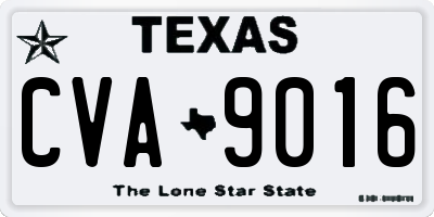 TX license plate CVA9016