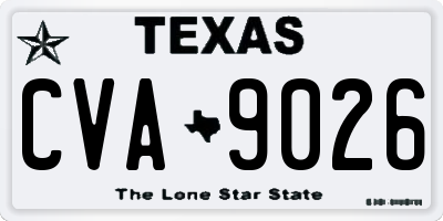 TX license plate CVA9026