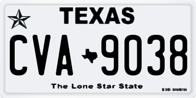 TX license plate CVA9038
