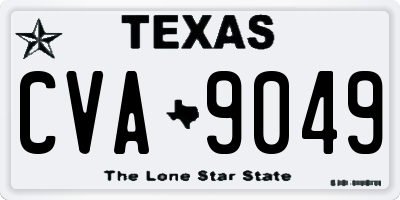 TX license plate CVA9049