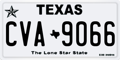 TX license plate CVA9066
