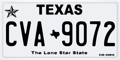 TX license plate CVA9072