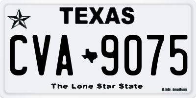 TX license plate CVA9075