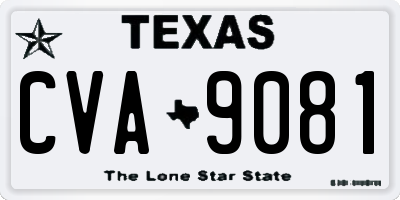 TX license plate CVA9081
