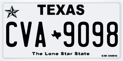 TX license plate CVA9098