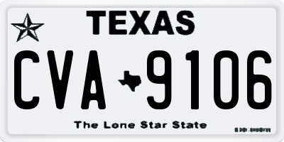TX license plate CVA9106