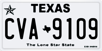 TX license plate CVA9109