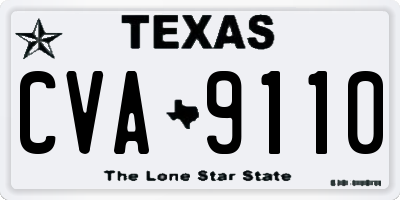 TX license plate CVA9110