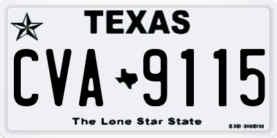 TX license plate CVA9115