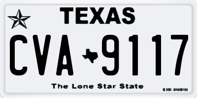 TX license plate CVA9117