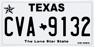 TX license plate CVA9132