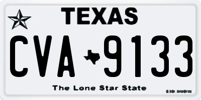 TX license plate CVA9133