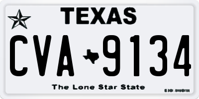 TX license plate CVA9134
