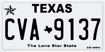TX license plate CVA9137