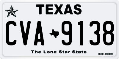 TX license plate CVA9138